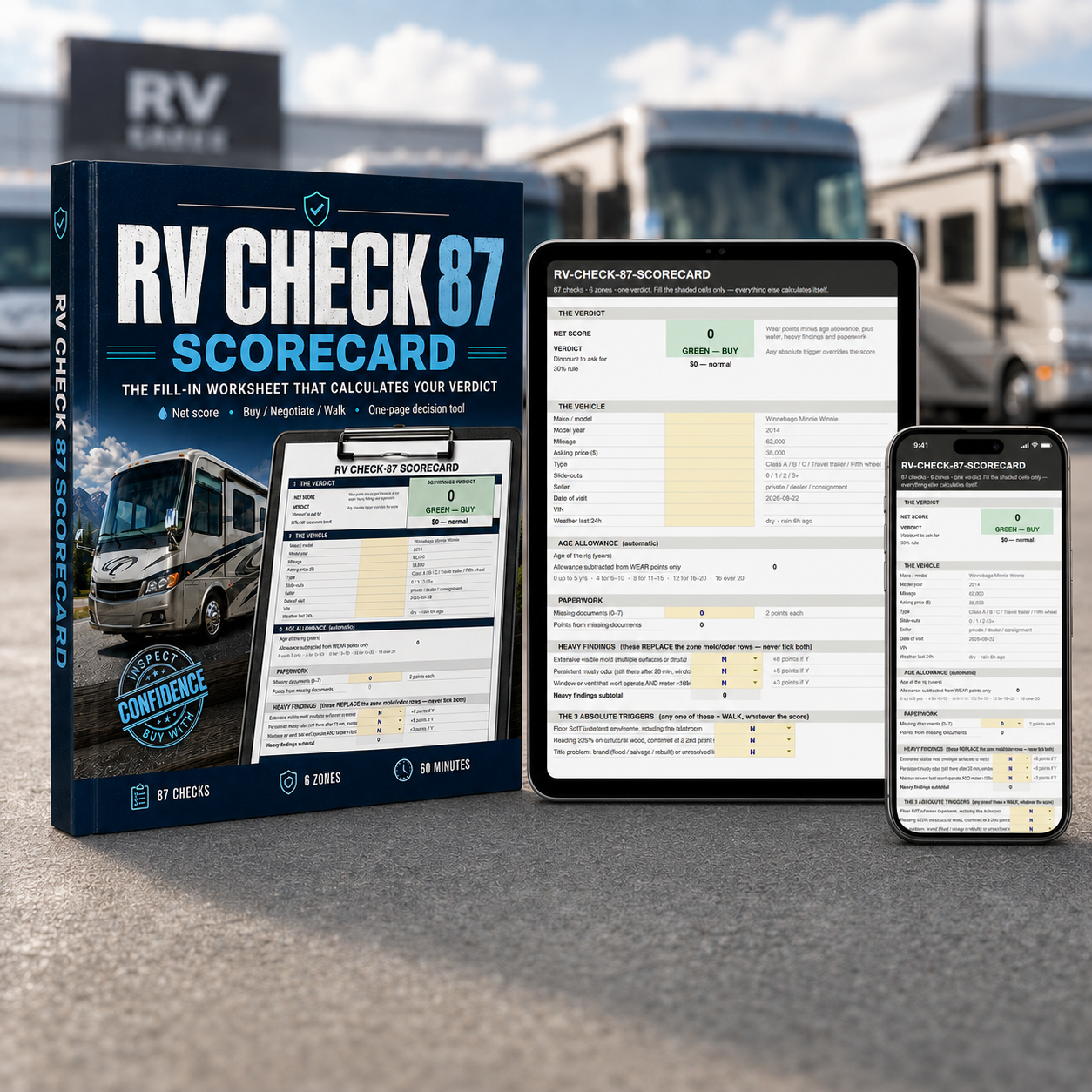 RV CHECK 87 Scorecard cover